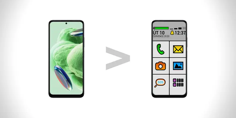 nejlepší dotykový telefon pro seniory s androidem